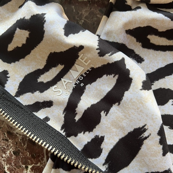 New SAME SWIM Bridgette Belted One Piece Swimsuit in Black Leopard - Picture 8 of 8